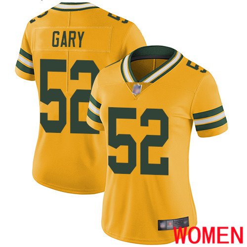 Green Bay Packers Limited Gold Women #52 Gary Rashan Jersey Nike NFL Rush Vapor Untouchable